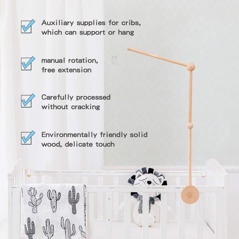 let's make Baby Crib Mobile Arm - Wooden Baby Mobile Crib Holder for Mobile Hanging Baby Crib Attachment for Nursery Decor - Image 4